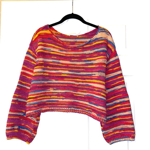 🌈 Ramy Brook Multicolor Women’s Crewneck Long Sleeve Sweater Size Small Petit - Picture 4 of 12